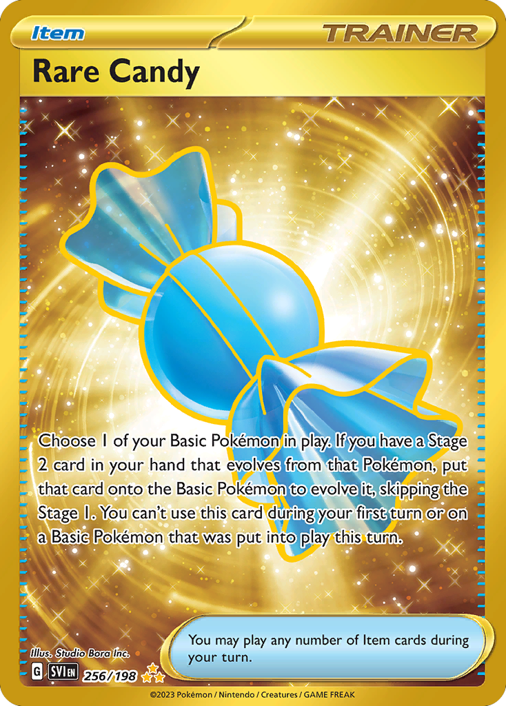 Rare Candy - Scarlet & Violet Base Set 256/198 (Foil) - Moderately Played