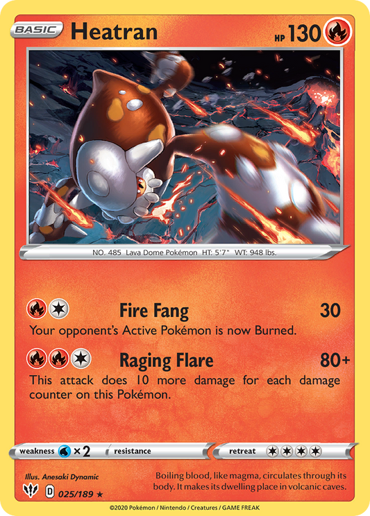 Heatran - Darkness Ablaze 025/189 (Foil) - Near Mint