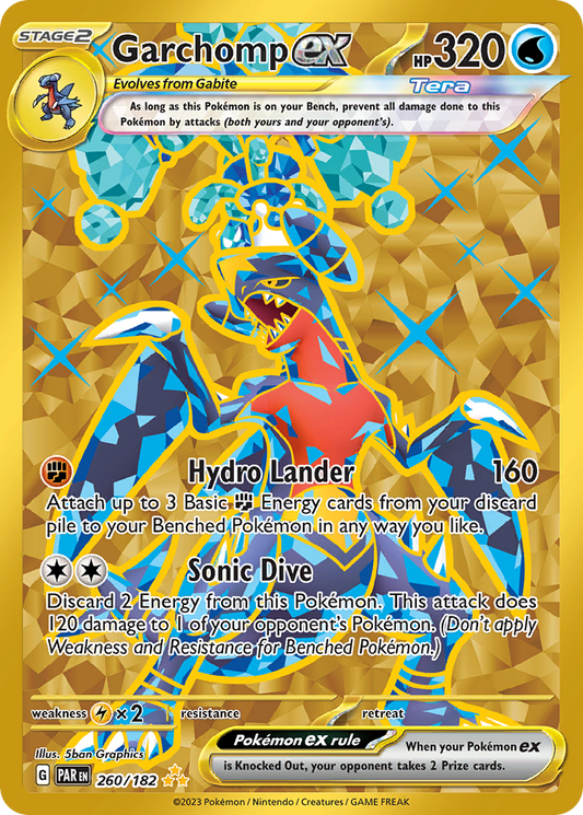 Garchomp ex - Paradox Rift 260/182  (Foil) - Near Mint - Ungraded