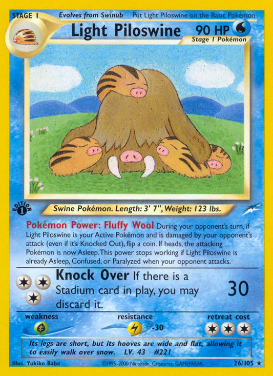 Light Piloswine - Neo Destiny 26 - Heavily Played