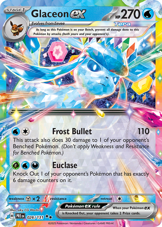 Glaceon ex - Prismatic Evolutions 026/131 (Foil) - Near Mint