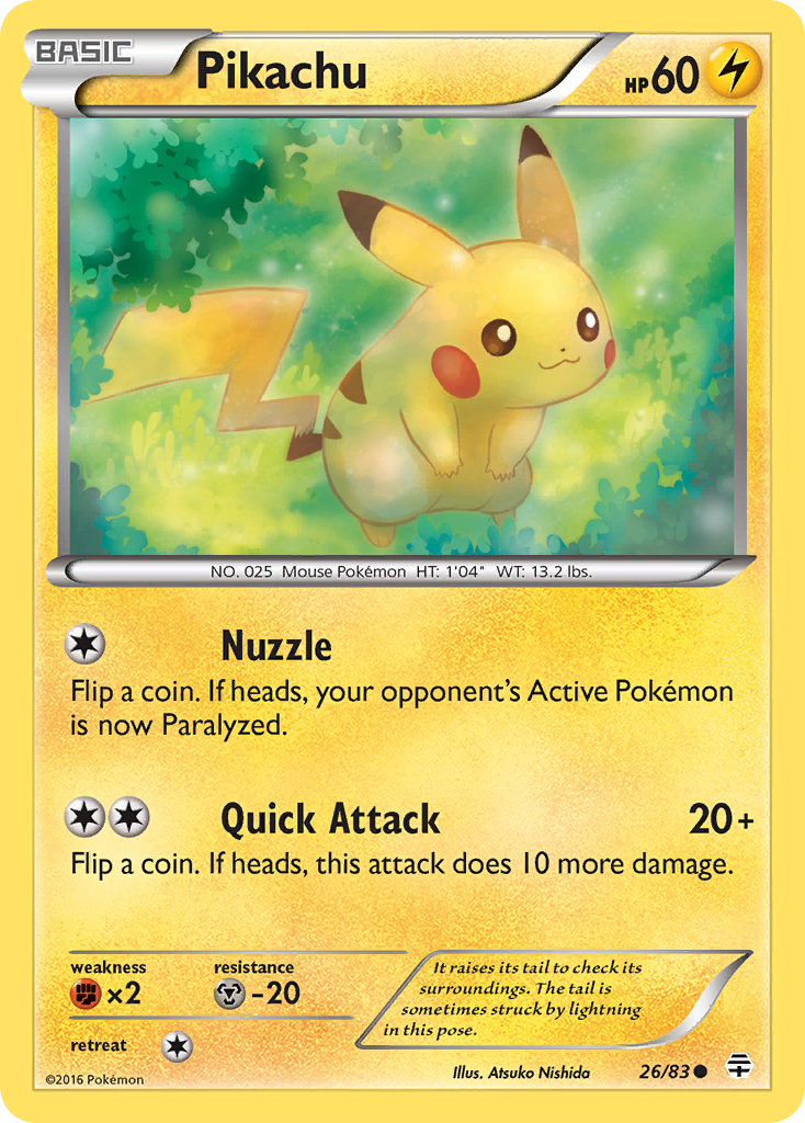 Pikachu - Generations 26 (Foil) - Lightly Played