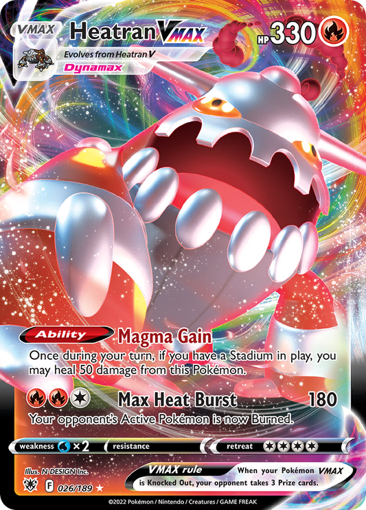 Heatran VMAX - Astral Radiance 026/189 (Foil) - Near Mint