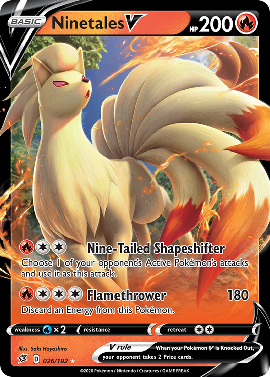 Ninetales V - Rebel Clash 026/192 (Foil) - Near Mint