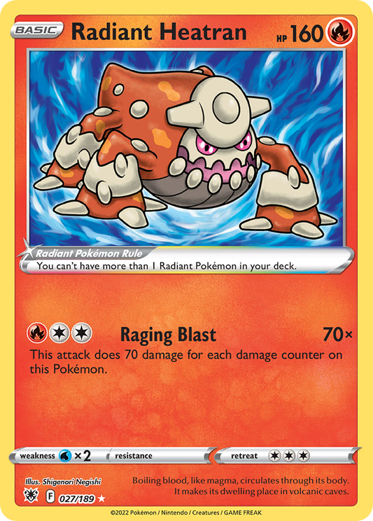 Radiant Heatran - Astral Radiance 027/189 (Foil) - Near Mint