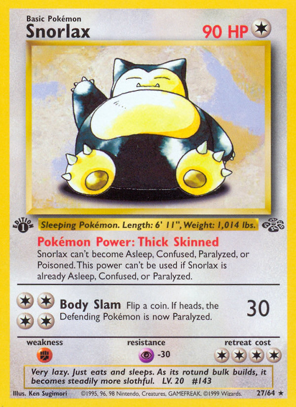 Snorlax - Jungle 27 - Lightly Played