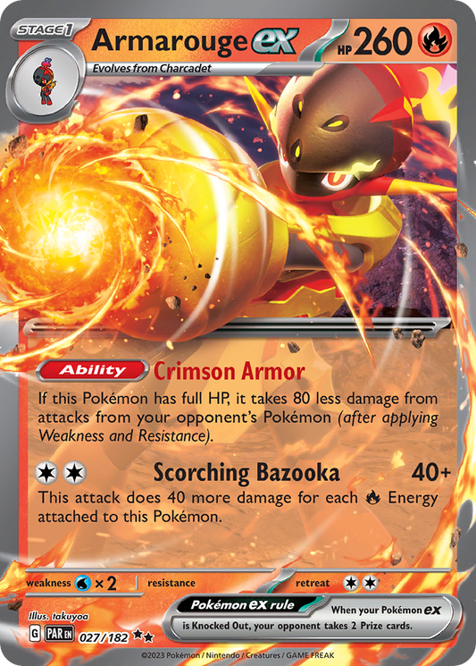 Armarouge ex - Paradox Rift 027/182  (Foil) - Near Mint