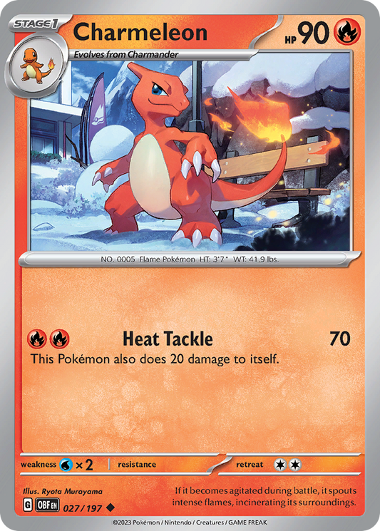 Charmeleon - Obsidian Flames 027/197 - Near Mint