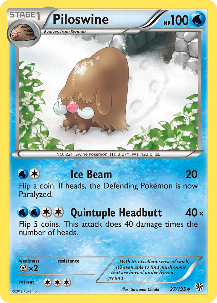 Piloswine - Plasma Storm 27 - Near Mint