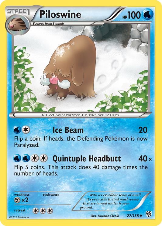 Piloswine - Plasma Storm 27 - Near Mint