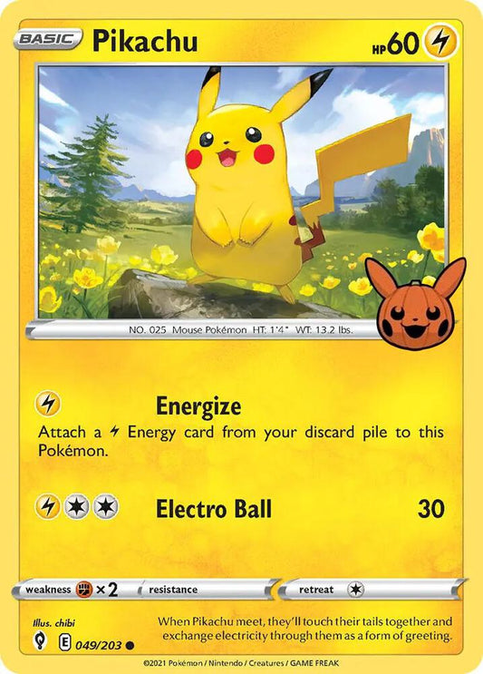 Pikachu - Trick or Trade BOOster Bundle 049/203  - Near Mint