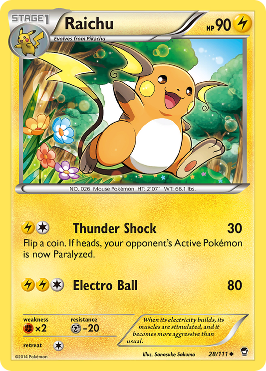 Raichu - Furious Fists 28 - Lightly Played