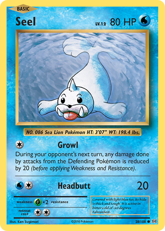 Seel - Evolutions 28/108  - Near Mint