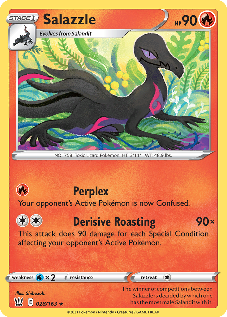 Salazzle - Battle Styles 028/163 (Foil) - Lightly Played