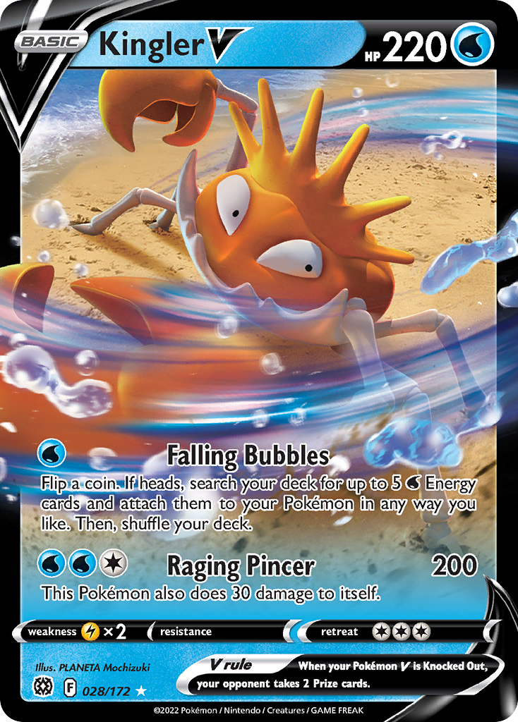 Kingler V - Brilliant Stars 028/172 (Foil) - Near Mint