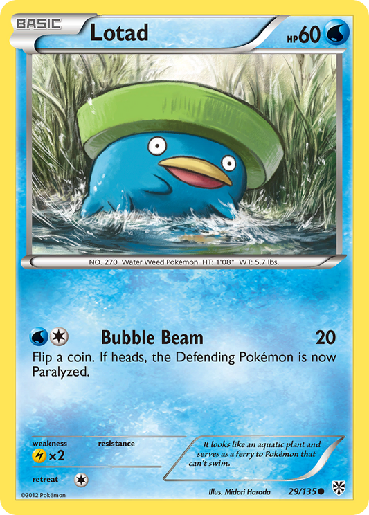 Lotad - Plasma Storm 29  - Near Mint