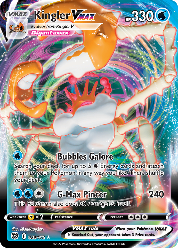 Kingler VMAX - Brilliant Stars 029/172 (Foil) - Near Mint