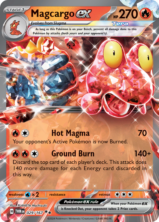 Magcargo ex - Twilight Masquerade 029/167 (Foil) - Near Mint