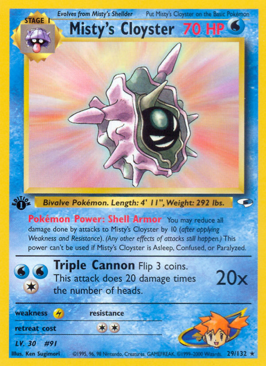 Misty's Cloyster - Gym Heroes 29 - Near Mint