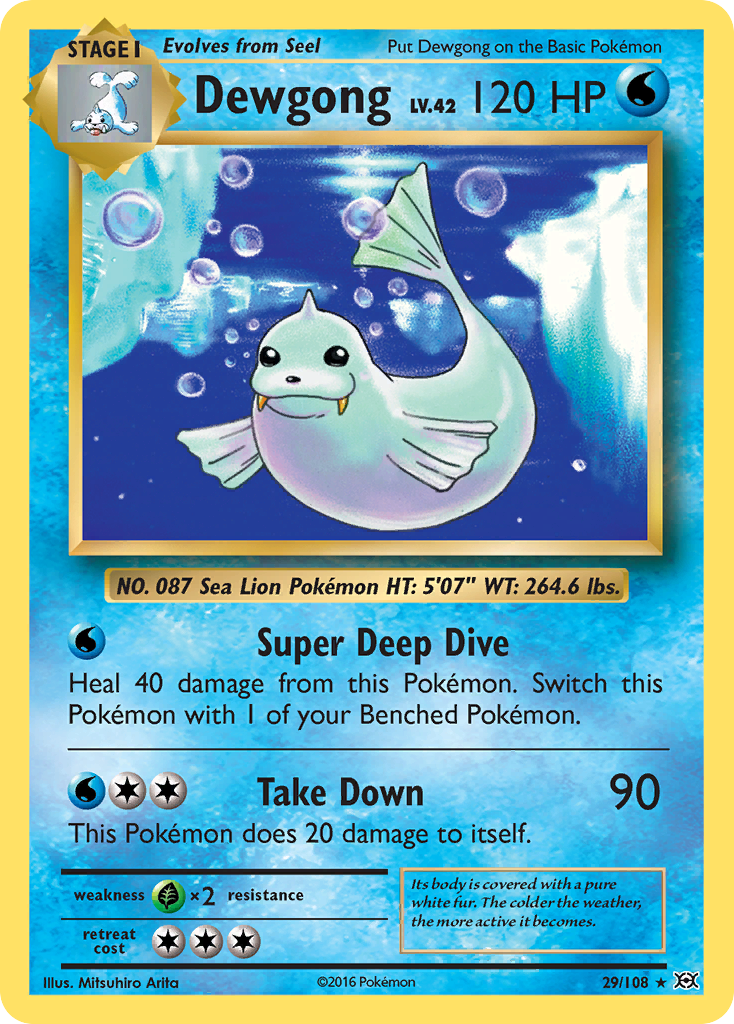 Dewgong - Evolutions 29/108  - Near Mint