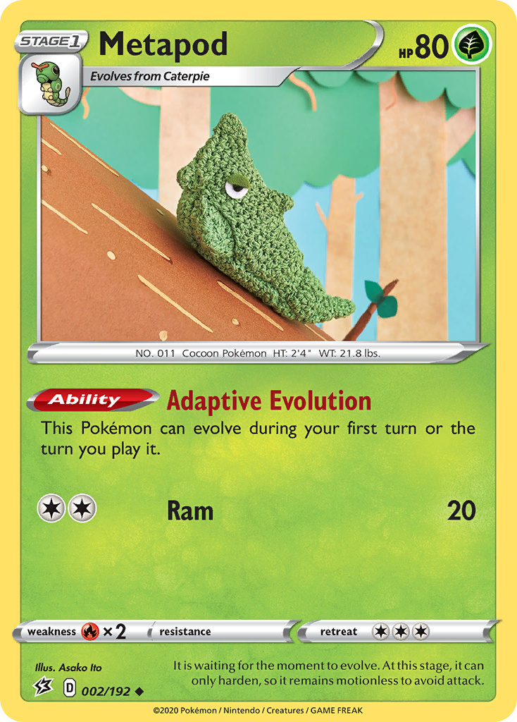 Metapod - Rebel Clash 002/192 - Near Mint