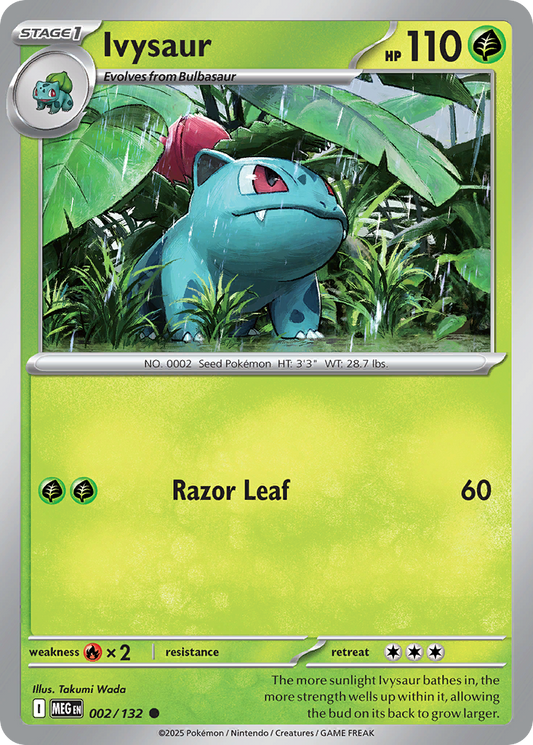 Ivysaur - 002/132 - Mega Evolution 002/132 - Near Mint