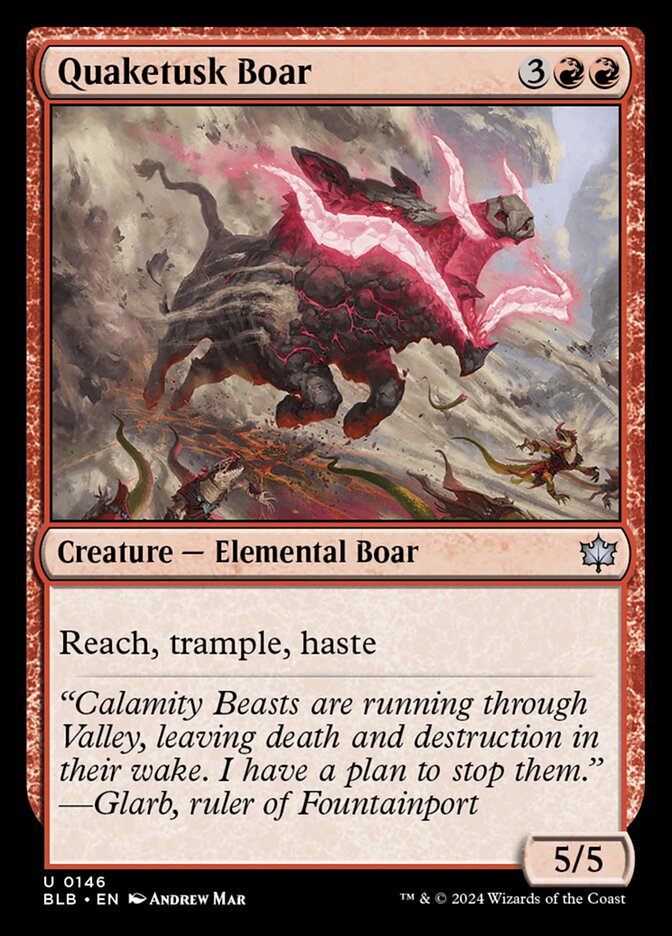 Quaketusk Boar - Bloomburrow 146 (Foil)