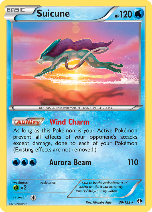 Suicune - BREAKpoint 30 (Foil) - Lightly Played