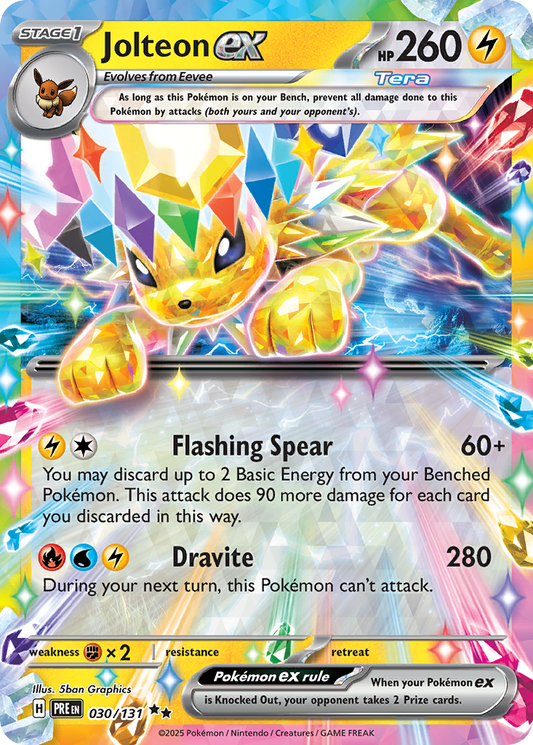 Jolteon ex - Prismatic Evolutions 030/131 (Foil) - Near Mint