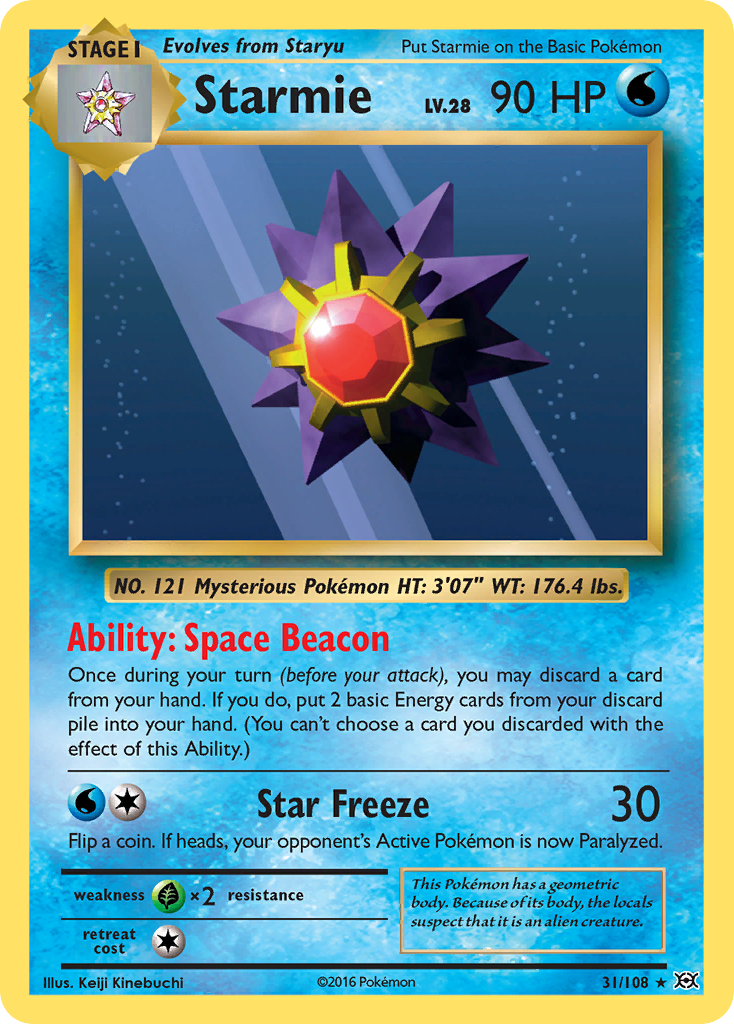 Starmie - Evolutions 31/108  (Foil) - Lightly Played
