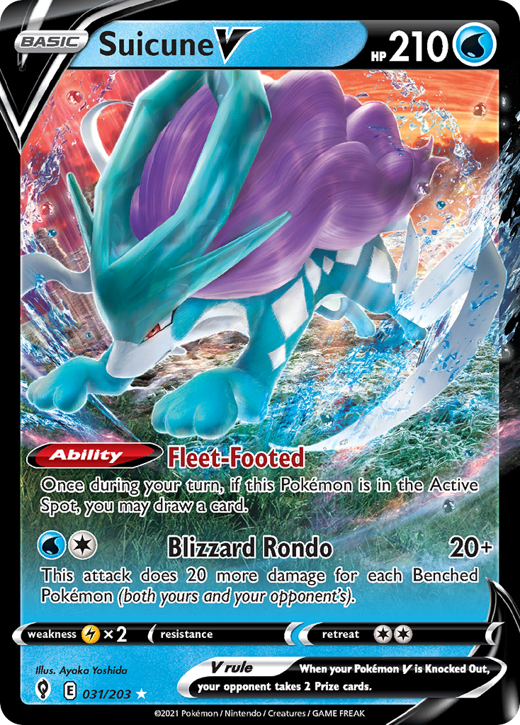 Suicune V - Evolving Skies 031/203 (Foil) - Near Mint