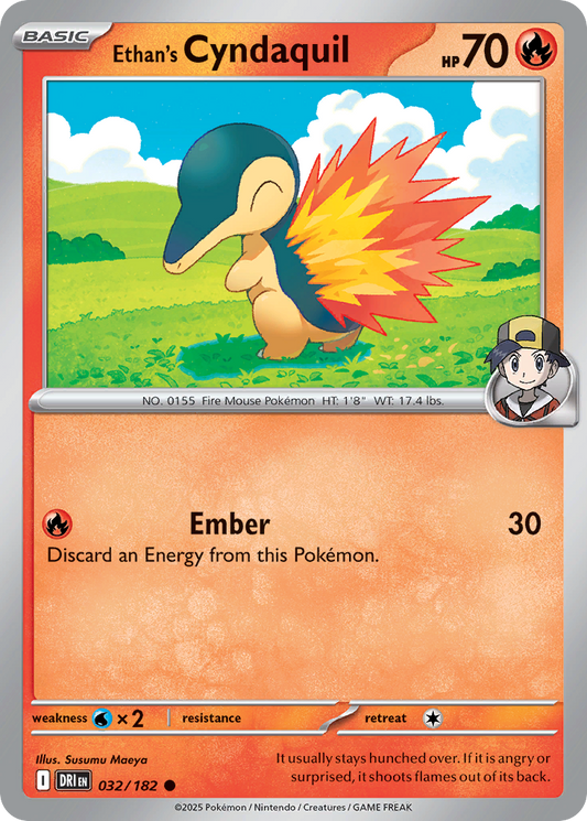 Ethan's Cyndaquil - Destined Rivals 032/182  (Foil) - Near Mint