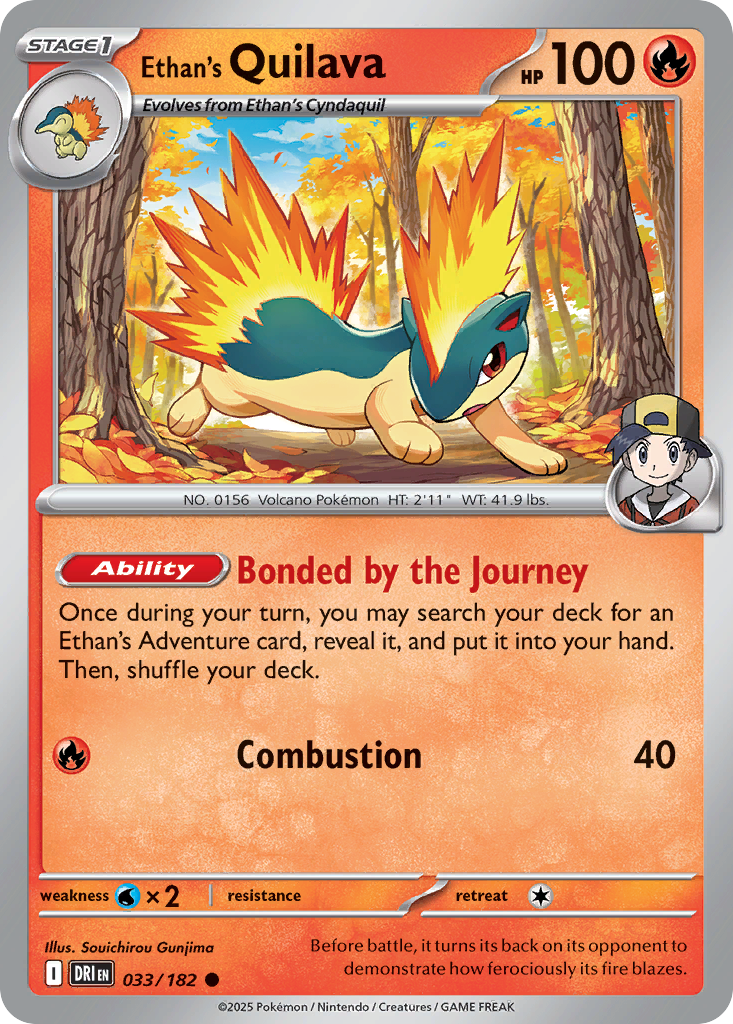 Ethan's Quilava - Destined Rivals 033/182 (Foil) - Near Mint