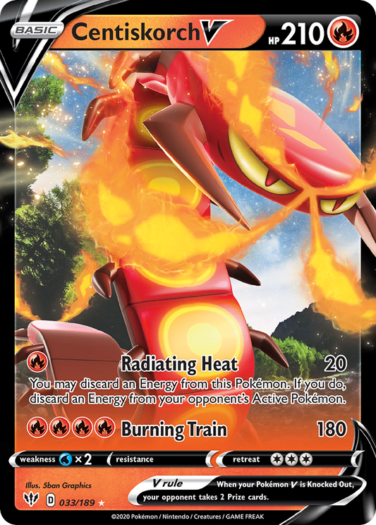Centiskorch V - Darkness Ablaze 033/189 (Foil) - Near Mint