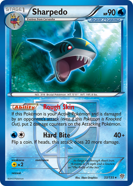 Sharpedo (Team Plasma) - Plasma Storm 33 - Lightly Played