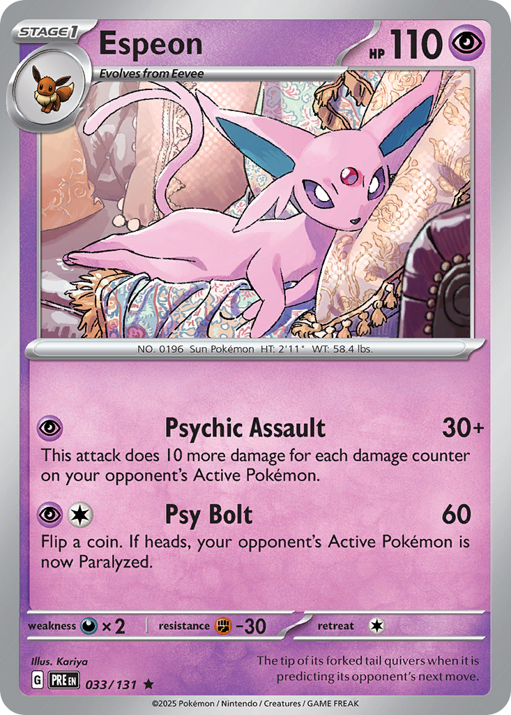 Espeon - Prismatic Evolutions 033/131 (Foil) - Near Mint