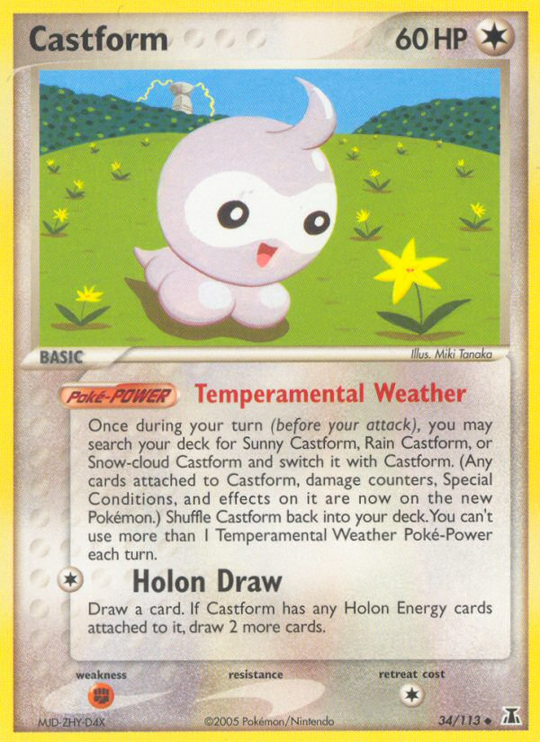 Castform - EX Delta Species 34 - Near Mint