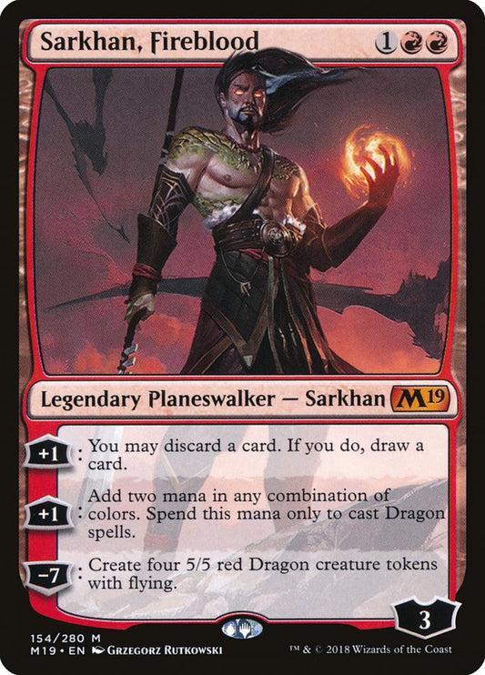 Sarkhan, Fireblood - Core Set 2019 154