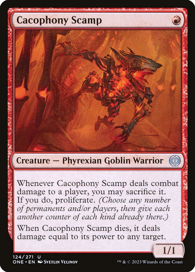Cacophony Scamp - Phyrexia: All Will Be One 124