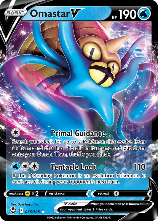 Omastar V - Silver Tempest 035/195  (Foil) - Near Mint - Ungraded