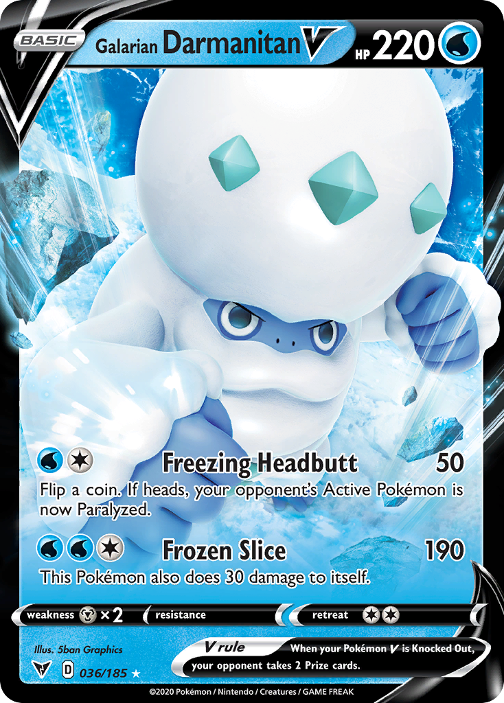Galarian Darmanitan V - Vivid Voltage 036/185 (Foil) - Near Mint