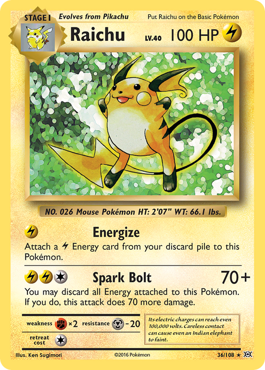 Raichu - Evolutions 36/108 (Foil) - Near Mint