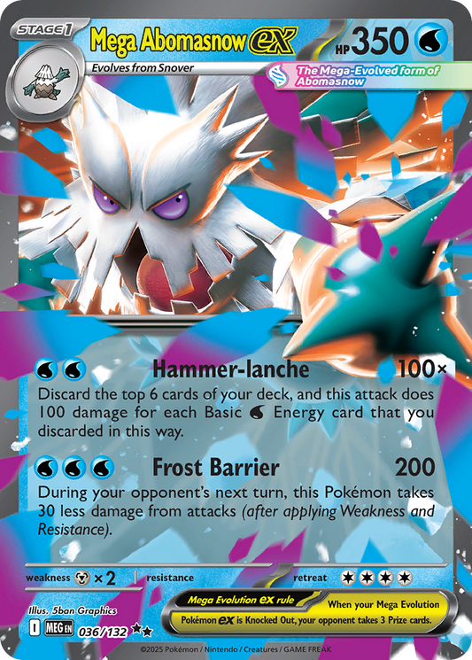 Mega Abomasnow ex - Mega Evolution 036/132 (Foil) - Near Mint