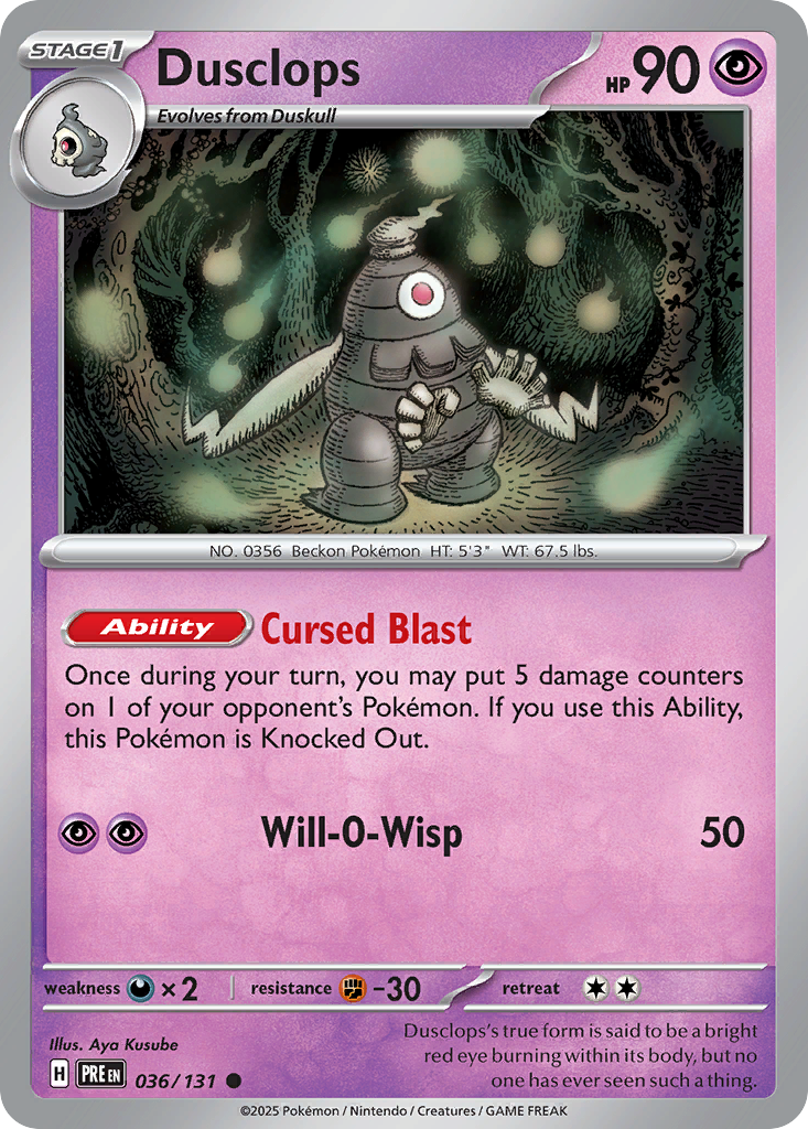 Dusclops - 036/131 - Prismatic Evolutions 036/131 - Near Mint