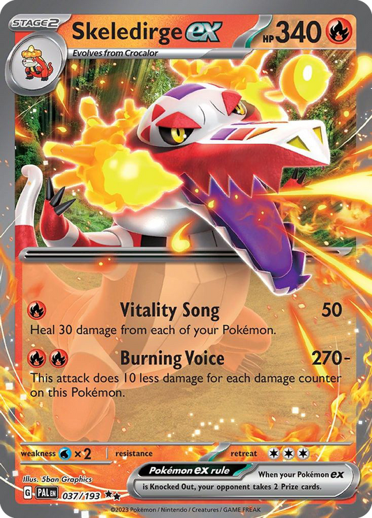 Skeledirge ex - Paldea Evolved 037/193  (Foil) - Near Mint - Ungraded