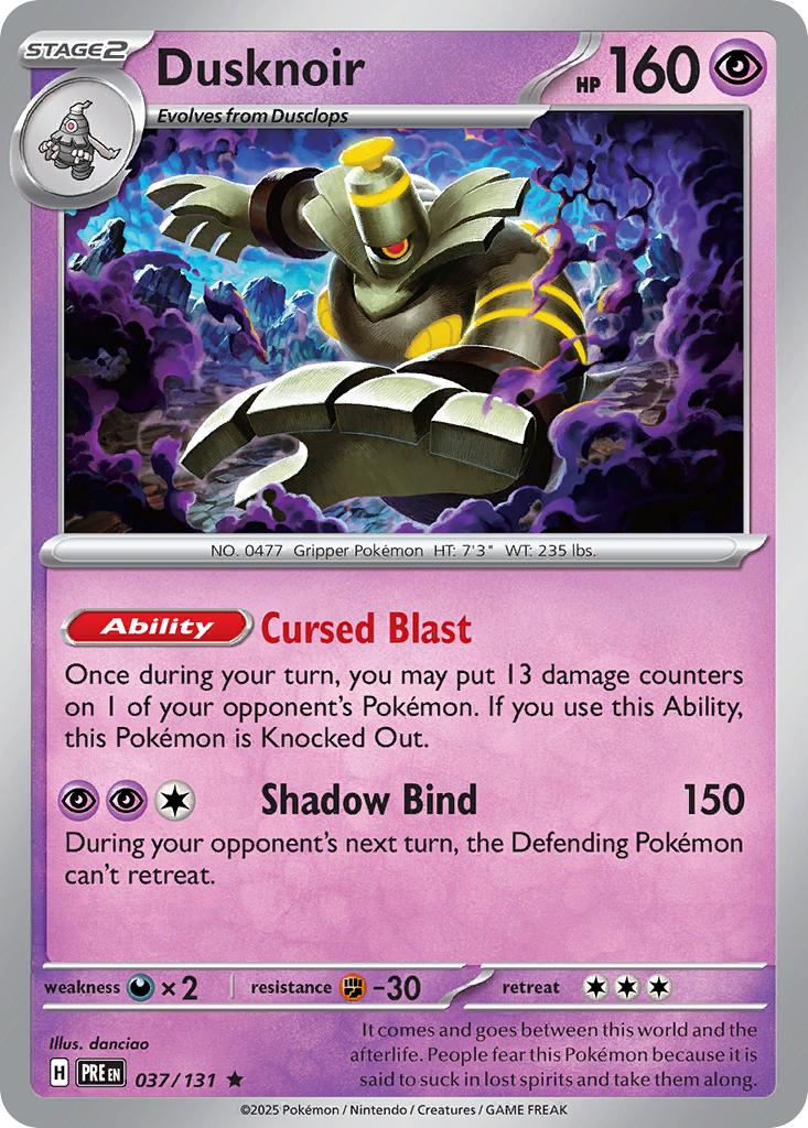 Dusknoir (Poke Ball Pattern) - Prismatic Evolutions 037/131 (Foil) - Near Mint
