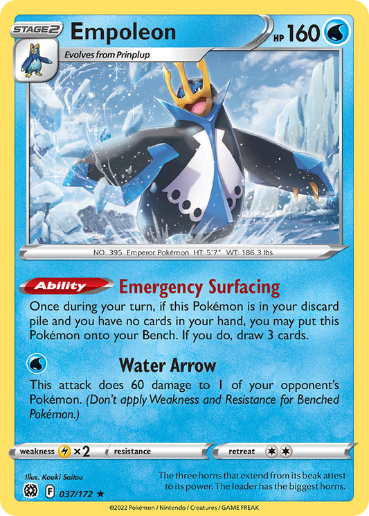 Empoleon - Brilliant Stars 037/172 (Foil) - Near Mint