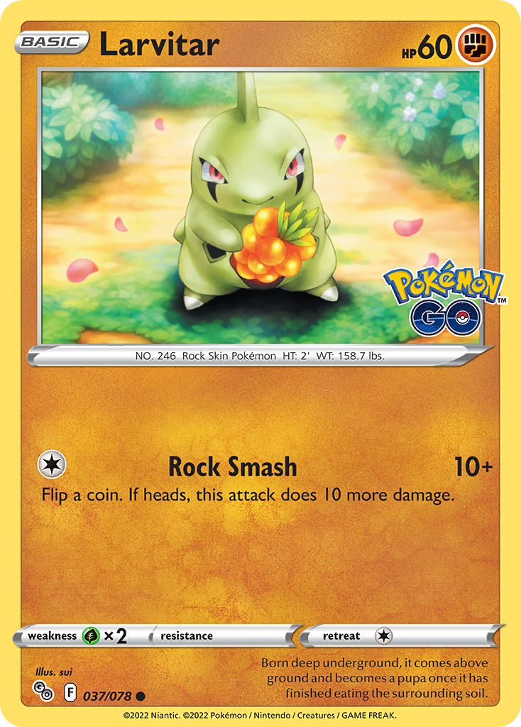 Larvitar - Pokemon GO 037/078 - Near Mint