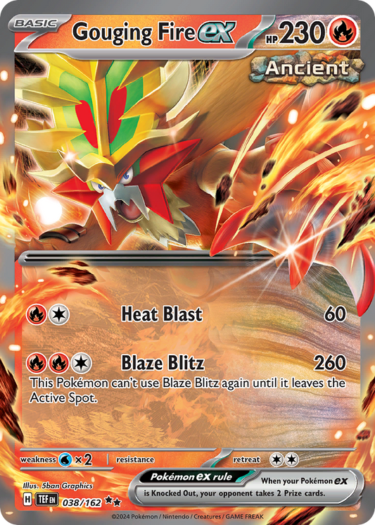 Gouging Fire ex - Temporal Forces 038/162 (Foil) - Near Mint