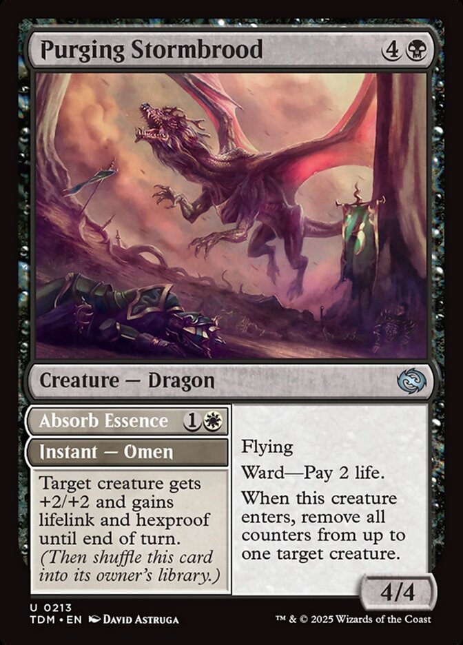 Purging Stormbrood // Absorb Essence - Tarkir: Dragonstorm 213 (Foil)